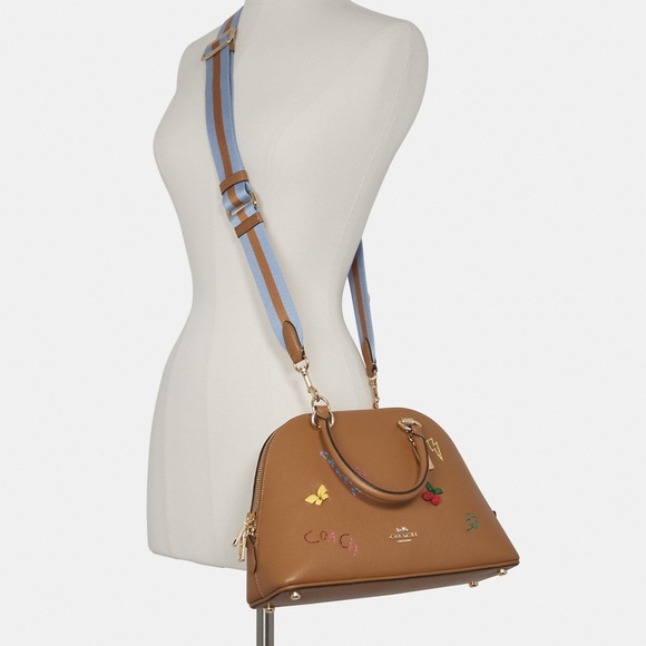 NWT💃Coach Katy Satchel/Crossbody With Diary Embroidery - Picture 5 of 10